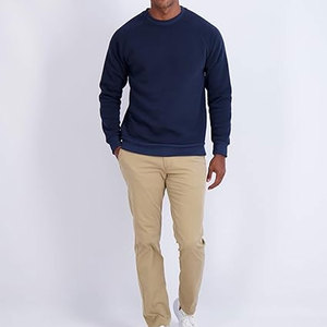 Sudadera de Forro Polar para Hombre, Cuello Redondo, Corte Holgado, Suave, Básica, Cómoda, Mezcla de Algodón, Cálida, Premium - Product Image 5