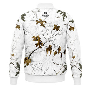 Custom Snow Camo Quilted Bomber <b>Jacket</b> for Men & Women <b>Zip</b> <b>Up</b> Flight <b>Jacket</b> Windproof Winter Hunting Outdoor Tactical <b>Jacket</b> OEM - Product Image 3