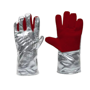 Gants de soudage XL en cuir respirant et durable, aluminisés, haute performance, en Para-Aramide, résistants à la chaleur, avec manchette de sécurité - Product Image 3
