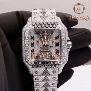 Reloj de Lujo con Diamantes Moissanite, Estilo Hip Hop, Completamente Cubierto de Piedras, para Fiestas, Bodas, Eventos Nocturnos y Moda Premium - Product Image 5