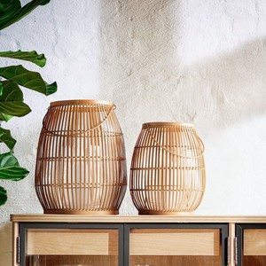 Hand woven bamboo <b>lantern</b> table top centerpieces cheapest price natural fiber <b>candle</b> <b>lanterns</b> - Product Image 5