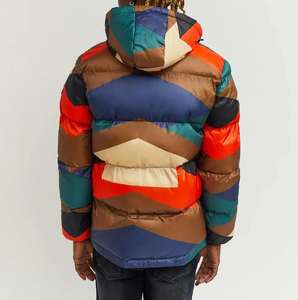 Blouson matelassé décontracté personnalisé avec logo pour homme, épais et chaud, vêtement d'extérieur, col montant, fermeture éclair, pour l'automne, service OEM disponible - Product Image 4