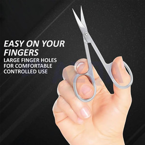 Ciseaux à cuticules professionnels en acier inoxydable, courbés, avec lames affûtées pour le soin des ongles et la manucure - Product Image 6
