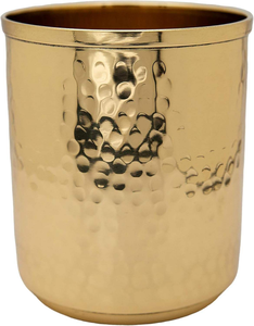 Vasos de metal anodizado dorado martillado para bebidas, tazas de aluminio para el Día del Padre - Product Image 5