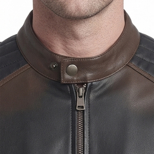 Premium <b>Men</b> <b>Leather</b> Motorcycle <b>Jacket</b> <b>Mens</b> <b>Leather</b> Stand Collar <b>Leather</b> <b>Jacket</b> <b>Men's</b> Side Pockets PU cowhide Biker <b>Jacket</b> - Product Image 5