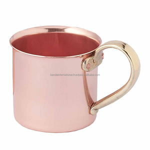 Mug en cuivre martelé de qualité supérieure avec poignée et finition polie, idéal pour la boisson et l'utilisation en cuisine, anti-fuite. - Product Image 6