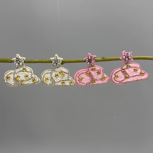 Pendientes de Diseño Pastel Rosa y Verde, Joyería Celestial de Ensueño, Ligeros y Dulces para Mujer, Ideales para Fiestas - Product Image 5