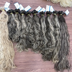 สินค้าใหม่ ผมเวียดนามแท้แบบเครื่องจักรเย็บติด  ตรงธรรมชาติ หยักศก เงางาม นุ่มลื่น เกล็ดผมครบถ้วน ราคาขายส่ง - Product Image 1