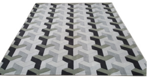 Alfombra de Diseño Geométrico de Primera Calidad, Hecha a Mano, con Base de Lana y Algodón, Pelo Alto, Duradera, Grande, para Sala de Estar - Product Image 6