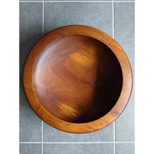กระถางชามไม้สักมือหันสีน้ำตาลธรรมชาติ - Product Image 1