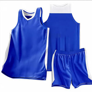 Wholesale Custom 100% Polyester Unisex Basketball Uniform Jerseys Set High Quality Logo Sublimated Printed Breathable Reversible - Product Image 1