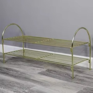 Modern Style Black Metal Shoe Rack For Home Livingroom Hall Entry Storage Decorative Use Shoe Rack Footwear Shelve - Product Image 2