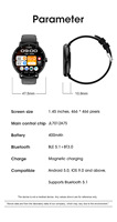 Montre connectée Pro ODM/OEM avec logo, 41-43 mm, écran tactile, WearmaxOS, tracker d'activité unisexe avec GPS, NFC, étanche IP68 + WhatsApp
