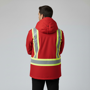 Chaqueta de Seguridad de Alta Visibilidad para Invierno, con Cierre, para Hombre, ANSI Clase 1, Impermeable, con LED Intermitente, Logotipo Personalizado, Color Personalizado, OEM/ODM 100% - Product Image 2