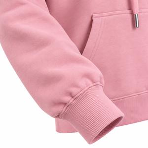 Sudadera con Capucha Rosa Sólida para Mujer, con Bolsillo Delantero, Corte Regular, Felpa de Algodón, Tejido de Punto, Ropa de Invierno - Product Image 4