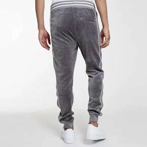 Custom Zipper up Trackpants 2 Piece Set <b>Men</b> With Piping Elastic Cuffs Unisex Embroidery <b>Reflective</b> Velvet <b>Jacket</b> and Shorts <b>Men</b> - Product Image 3