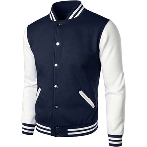 Customizable Winter Streetwear Men's Vintage Style Eco-Friendly Denim Varsity <b>Jacket</b> Regular Fit Baseball Theme <b>Fleece</b> <b>Lining</b> - Product Image 6