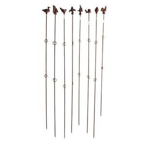 Piquets de jardin en acier rouillé à anneau rond, support de plantes extérieur minimaliste, art décoratif pour pelouse - Product Image 4