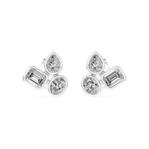 Pendientes de Oro Sólido de 14K, 9K, 10K y 18K con Diamante de Laboratorio de 0.98 Quilates, Certificado IGI, RJC, ODM, OEM, Fabricante de Joyería Fina Ética EA502448 - Product Image 3