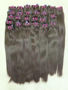 Aliexpress achats en ligne paquet de cheveux humains indiens bruts paquets de cheveux alignés par cuticule brésilienne vierge brute extension de cheveux humains - Product Image 4