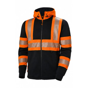 Sweat à capuche de sécurité haute visibilité pour hommes, imperméable et réfléchissant, avec impression de logo personnalisé pour la sécurité hivernale - Product Image 2