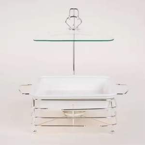 Cloche alimentaire décorative en métal avec couvercle, design découpé au laser, pour service de table, chauffe-plats, ustensiles de service pour restaurant - Product Image 6