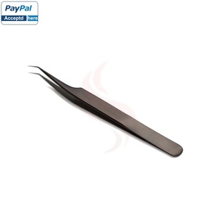 Pince à épiler d'extension de cils à pointe fine de 75 degrés en acier inoxydable pointe pointue pince à épiler d'extension de cils de haute qualité - Product Image 5