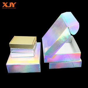 XJY Custom printed Recycled Matt Black Folding Mailer Box Packaging Shipping Mailing corrugated paper box