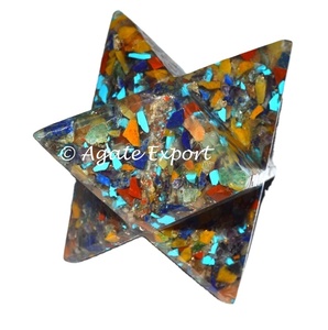 Colgante orgonita de gran tamaño Merkaba Star Magic Stick para protección EMF DE LA - Product Image 3