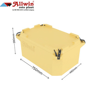 100L Food Grade Plastic Cooler Box Insulated Embossed Fish Tub Non Spill Seafood <b>Storage</b> <b>Crate</b> Custom Color - Product Image 1