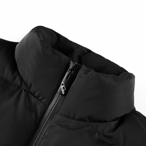 New <b>Black</b> Canvas Casual <b>Men's</b> Puffer <b>Vest</b> Comfortable Breathable Windproof Winter Custom OEM Service Polyester - Product Image 4