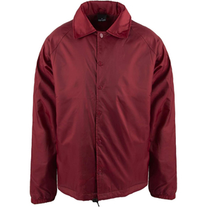 Men's Red Windproof Casual Shirt Jacket With Turn-down Collar And Button Closure Autumn Wear - Product Image 1