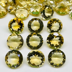 Citrine naturelle ronde taillée, pierre de citrine jaune de 13 mm, pierres précieuses en vrac, prix de gros, lot en vrac pour la fabrication de bijoux - Product Image 6
