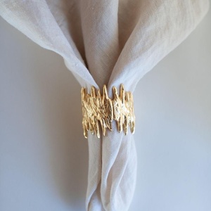 Anneau de serviette décoratif en métal argenté, porte-serviettes de luxe pour la décoration de table de mariage, accessoire de décoration de table, nickelé argenté brillant - Product Image 5