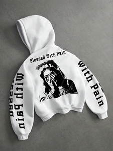 Sweat-shirt à capuche unisexe personnalisé avec logo, en molleton doux imprimé, pour la promotion et la vente au détail de vêtements - Product Image 3