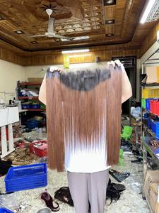 Ombre Bone Straight Super double dessiné de femmes asiatiques extrémité épaisse 100% extensions de cheveux humains vierges meilleure qualité meilleur prix - Product Image 5