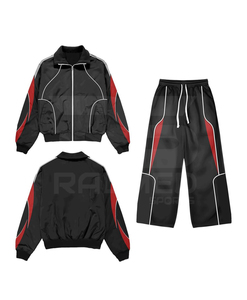 Chaqueta y Pantalón con Bloques de Color, Cierre Completo, Secado Rápido, Corte Holgado, Ropa de Otoño para Adultos, 100% Nailon, Cortavientos, Traje Deportivo - Product Image 2