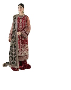Karva Chauth Special Bride Maid Front& Back Both Side Mirror& Stone Work <b>Hot</b> <b>Red</b> Color Anarkali Suit at Wholesale Rate - Product Image 1