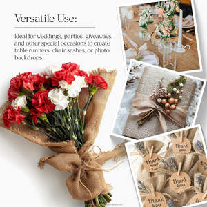 Tissu en toile de jute naturelle vendu au mètre, rouleau de toile de jute naturelle, 20 pouces de large x 100 yards, 10 onces – Matériau écologique pour décoration rustique - Product Image 6