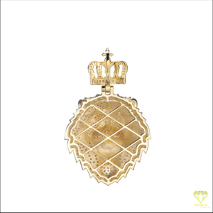 จี้รูปสิงโตมงกุฎประดับเพชรโมอิสซาไนต์ VVS เงินแท้ 925 สไตล์ฮิปฮอป - Product Image 3