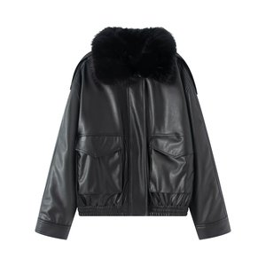 Veste en cuir sur mesure de haute qualité pour homme avec broderie et fermeture éclair - Product Image 1