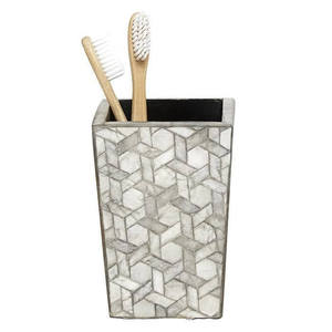 Elegant Grey MOP Bathroom <b>Sets</b> <b>Soap</b> Dispenser Waste Basket Tissue Box Toothbrush Holder Luxury Bathroom Accessories <b>Set</b> - Product Image 4