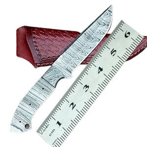 Couteau à lame vierge Full Tang en acier damas de haute qualité forgé à la main avec housse de protection pour le camping en plein air - Product Image 2