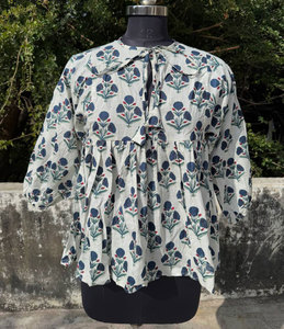 Robe tunique courte en coton imprimé à col rond pour femmes, robe d'été décontractée tendance - Product Image 4