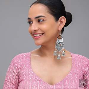PRAO's Stylish Big <b>Elephant</b> Jhumki Fashion <b>Earrings</b> - Product Image 3