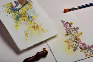 Papel de Algodón Artesanal ALBORZ A5 para Dibujo, con Borde Decorativo, Libre de Ácido, para Impresión Digital y Acuarela, 400 GSM - Product Image 3