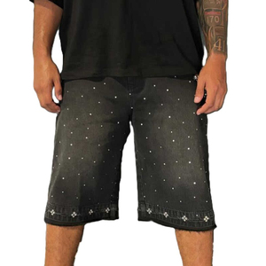 Shorts en jean vintage d'été pour femmes avec poches amples personnalisées, confortables, taille mi-haute, séchage rapide - Product Image 5