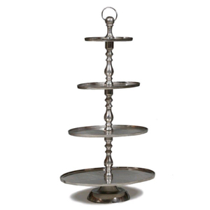 <b>3</b> <b>Tier</b> Stainless Steel <b>Cake</b> <b>Stand</b> Rectangle Shape Reusable Hand Wash Only Dessert Displays for Celebrations <b>Cake</b> <b>Stand</b> - Product Image 2
