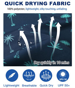 Shorts de Playa para Hombre, Servicio OEM, Versátiles, Elegantes, Cintura Elástica con Bolsillos Laterales, Protección UV, Trajes de Baño - Product Image 5