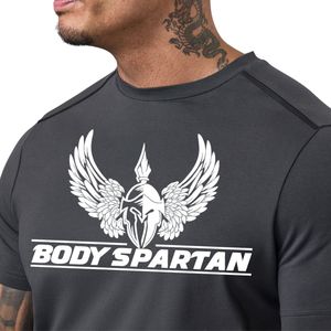 Camiseta Deportiva Gris Carbón para Hombre, Manga Corta, Transpirable, Ligera, Ecológica, para Entrenamiento, Running, Fitness, 100% Algodón - Product Image 5